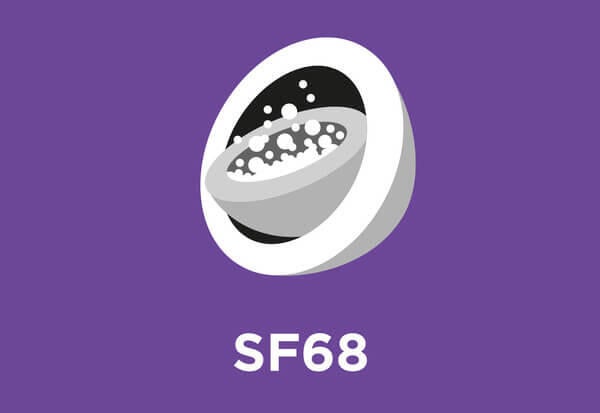 Sisältää taatun määrän mikrokapseloitua elinkykyistä probioottikantaa (SF68) (5 x 10⁸ PMY*/g).