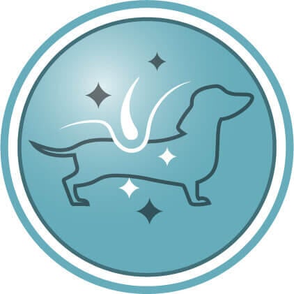 Auttaa pitämään koiran turkin kauniin kiiltävänä